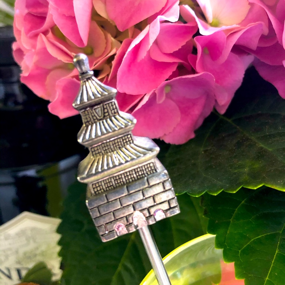 Chinoiserie Vintage Pagoda Drink Stir
